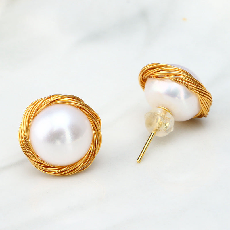 Mona Handmade Pearl Earrings - Jera Paris Jewelry