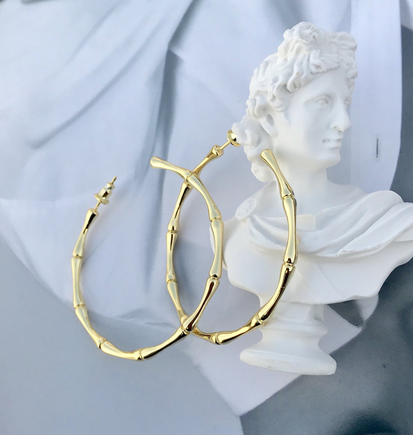 Bamboo Chic Gold Plated Earrings - Jera Paris Jewelry