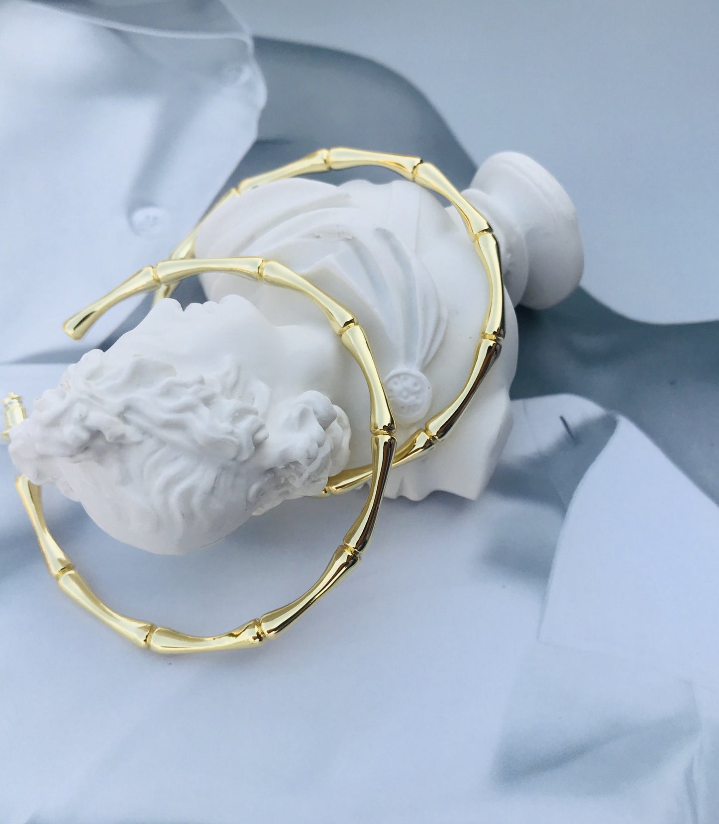 Bamboo Chic Gold Plated Earrings - Jera Paris Jewelry
