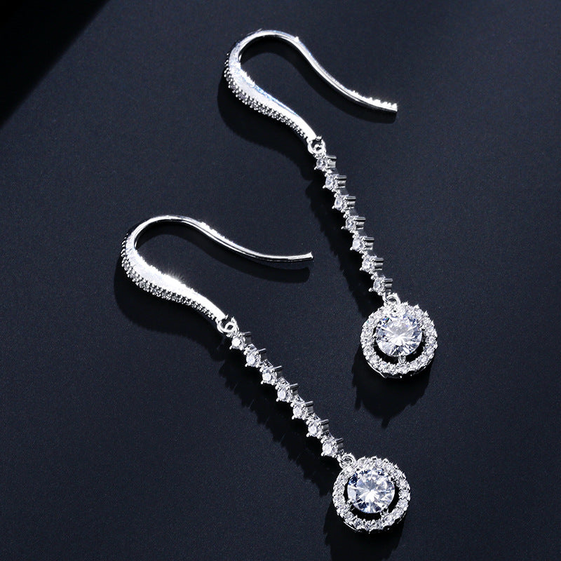 Mir Rose Gold Plated Drop Earrings - Jera Paris Jewelry