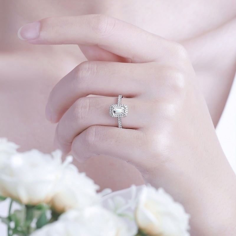 Gia Emerald Platinum 4ct. Ring - Jera Paris Jewelry