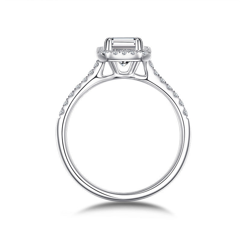 Gia Emerald Platinum 4ct. Ring - Jera Paris Jewelry