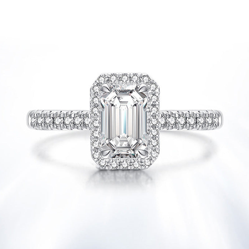 Gia Emerald Platinum 4ct. Ring - Jera Paris Jewelry