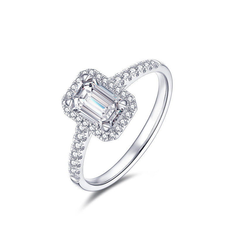Gia Emerald Platinum 4ct. Ring - Jera Paris Jewelry