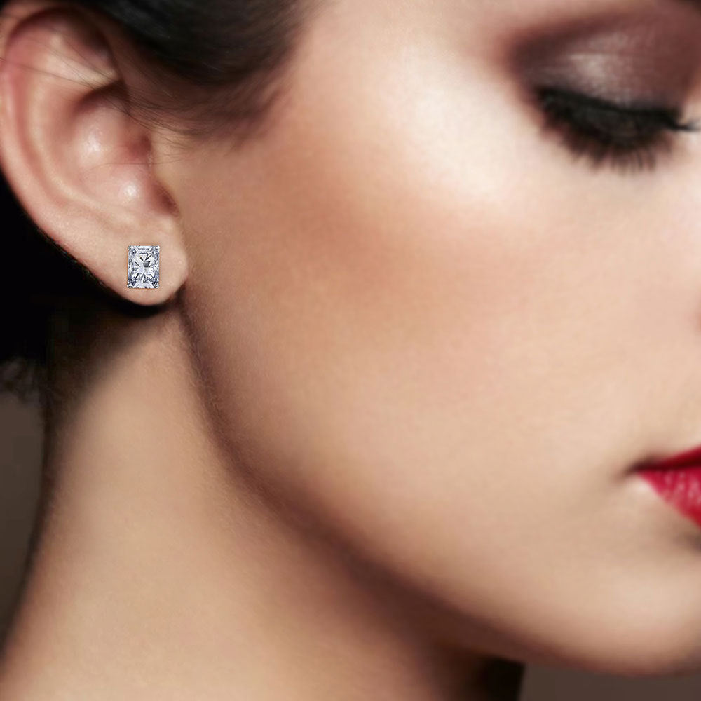 Mia Emerald Cut Stud Earrings - Jera Paris Jewelry