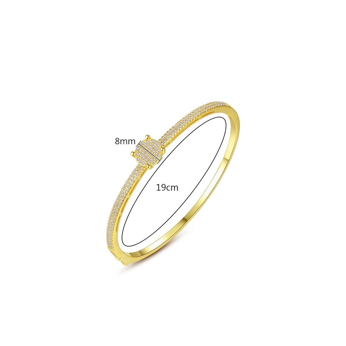 Anne 14K Gold Plated Bangle - Jera Paris Jewelry