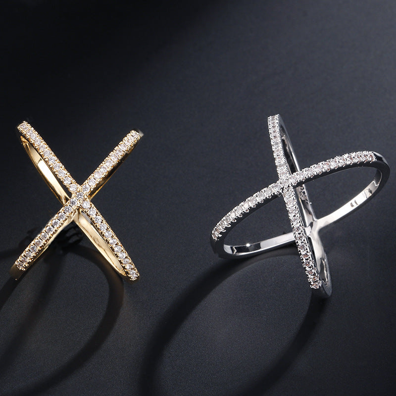 Cross Chic Modern Pave Ring - Jera Paris Jewelry
