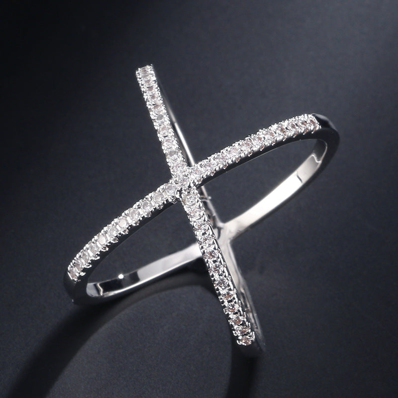 Cross Chic Modern Pave Ring - Jera Paris Jewelry