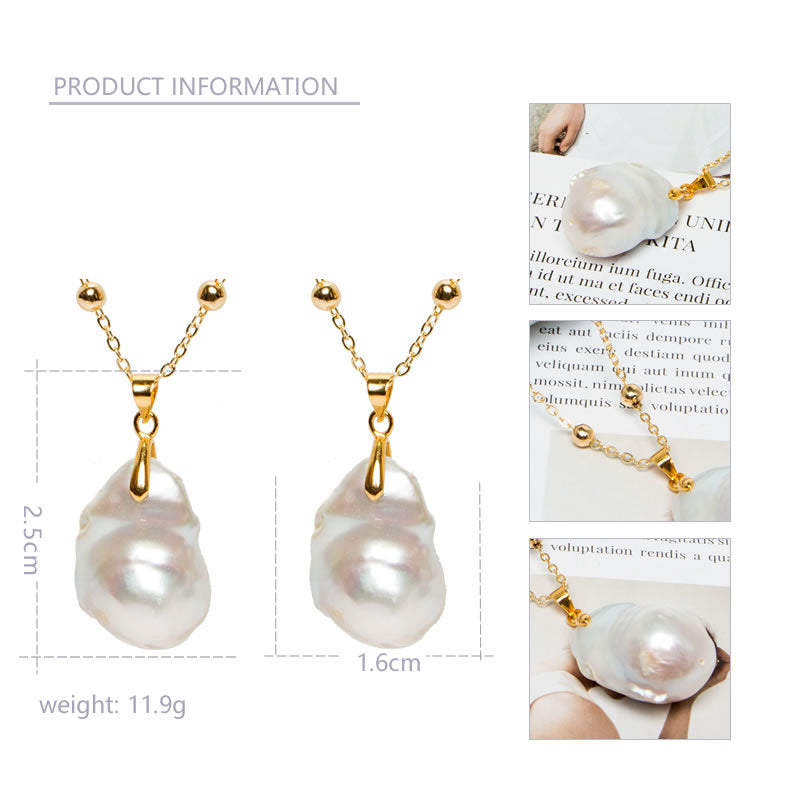 Baroqu Pearl 18K Plated Necklace - Jera Paris Jewelry