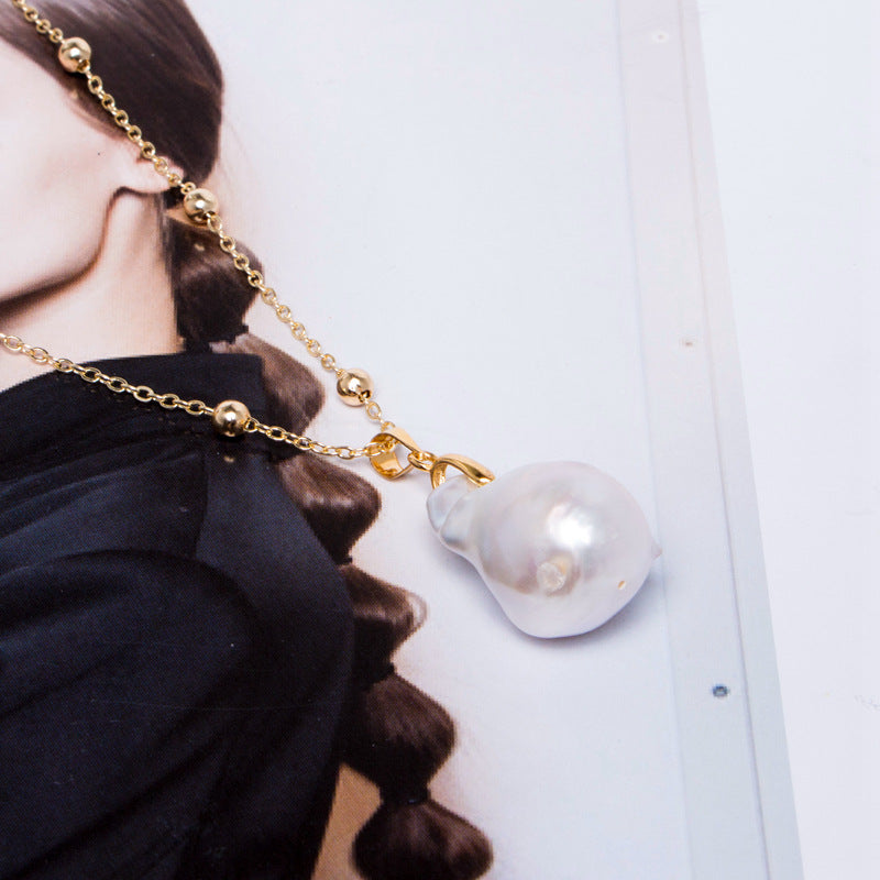 Baroqu Pearl 18K Plated Necklace - Jera Paris Jewelry