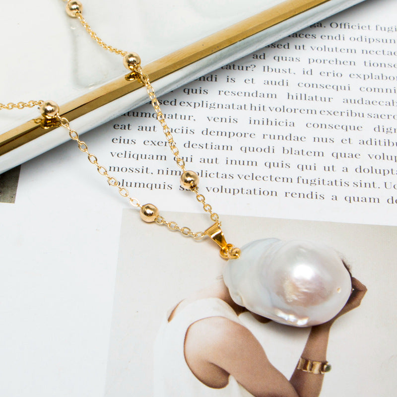 Baroqu Pearl 18K Plated Necklace - Jera Paris Jewelry