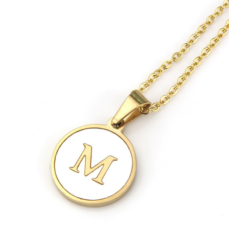 Initial Mother of Pearl Necklace - Jera Paris Jewelry