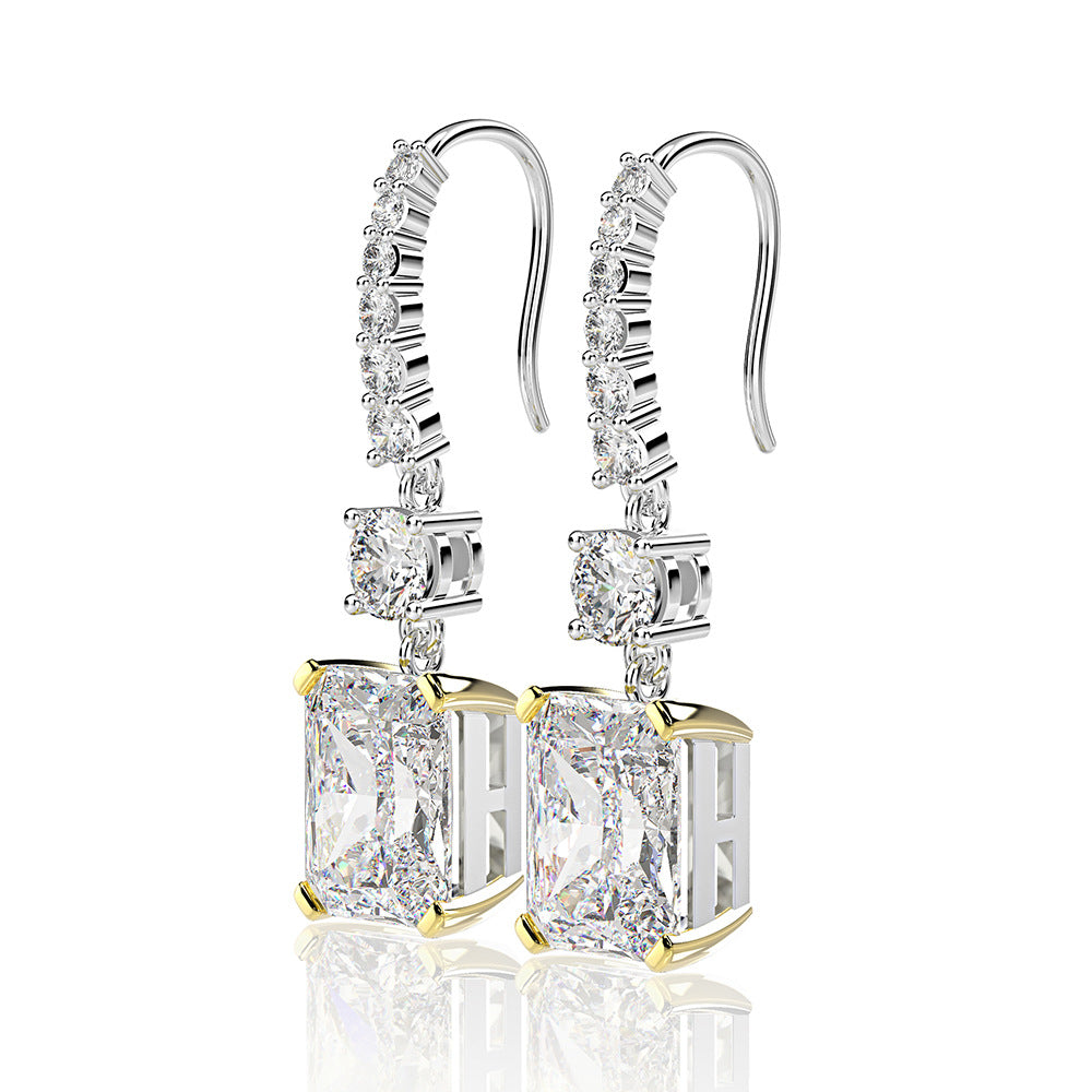 Golden 8ct Emerald Style Earrings - Jera Paris Jewelry