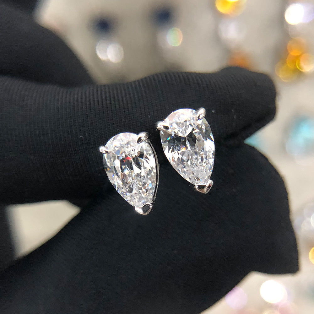 Mia Platinum Style 0.4ct. Earrings - Jera Paris Jewelry