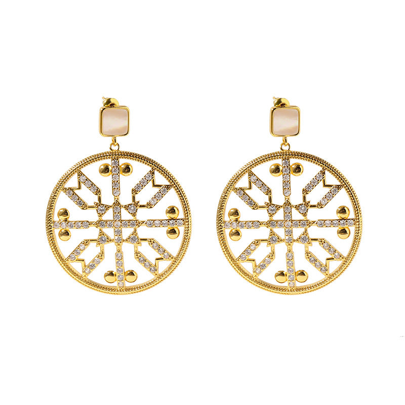 Exotic Golden Statement Earrings - Jera Paris Jewelry