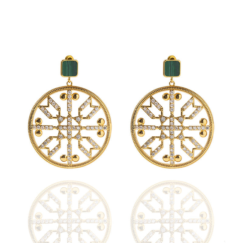 Exotic Golden Statement Earrings - Jera Paris Jewelry