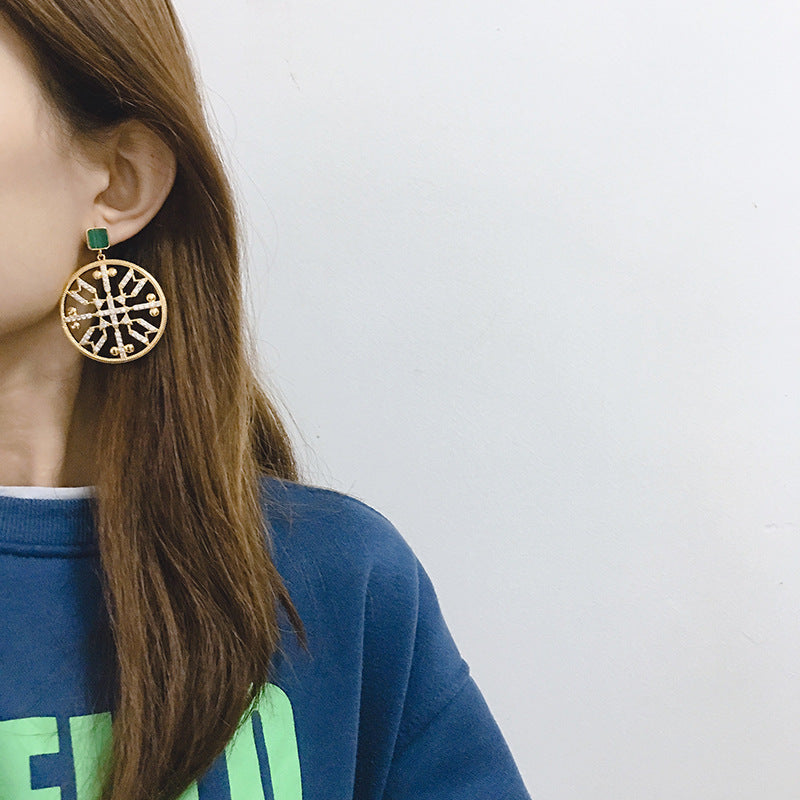 Exotic Golden Statement Earrings - Jera Paris Jewelry