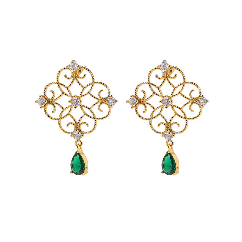 Emerald Style Vintage Earrings - Jera Paris Jewelry