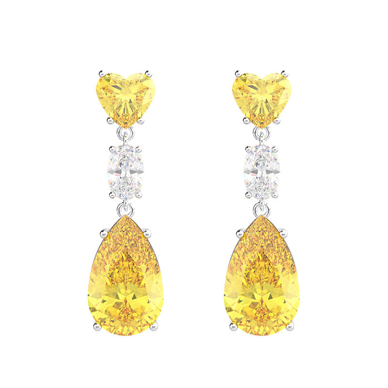 Sapphire Style Bridal Drop Earrings - Jera Paris Jewelry