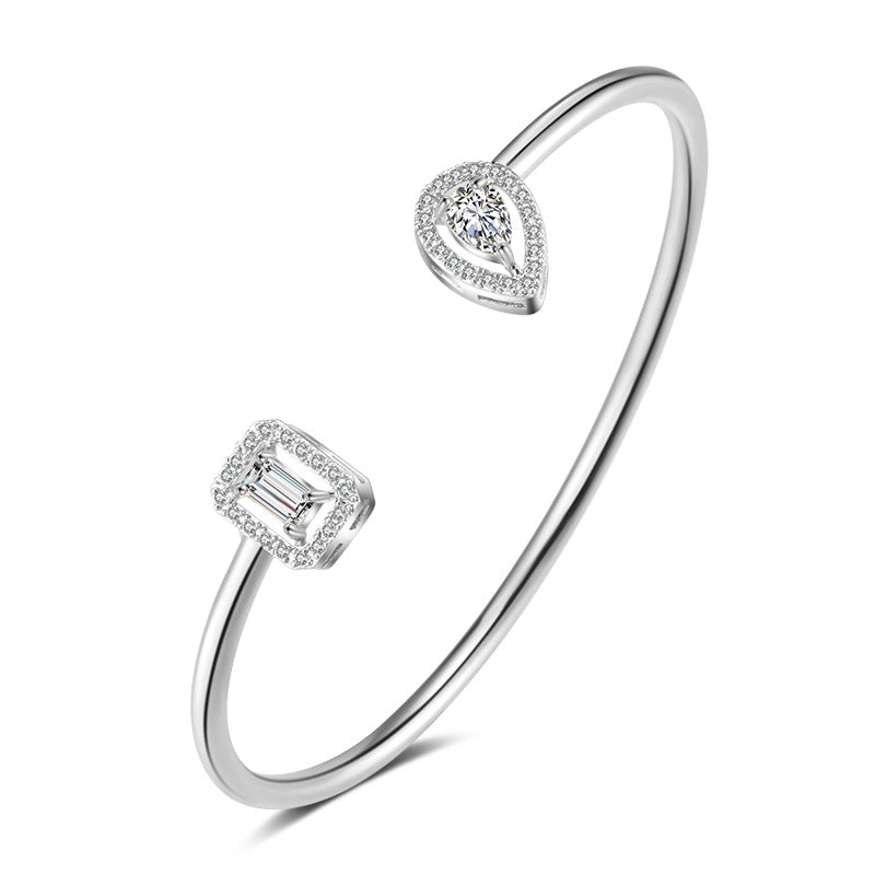 Renee Platinum Style Bangle - Jera Paris Jewelry