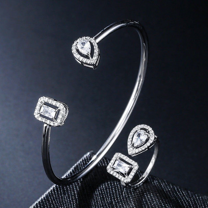 Renee Platinum Style Bangle - Jera Paris Jewelry