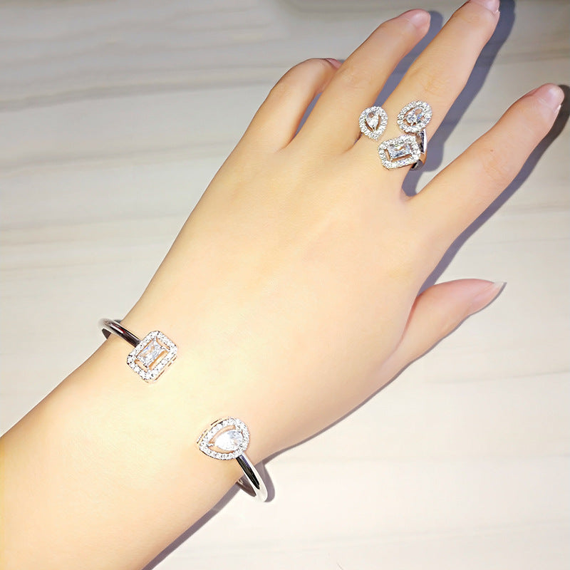Renee Platinum Style Bangle - Jera Paris Jewelry