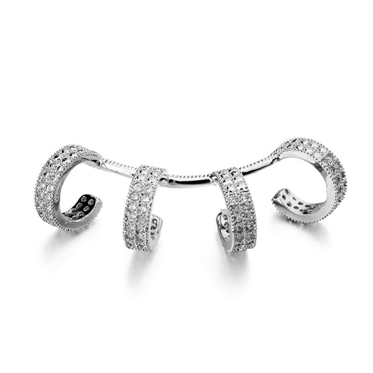 Edge Rose Gold Clip Cuff Earrings - Jera Paris Jewelry