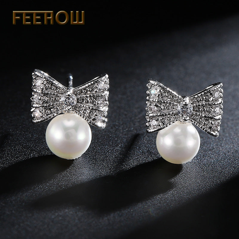 Oceane Pearl Stud Earrings - Jera Paris Jewelry