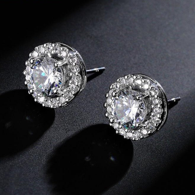 Audrey Classic Silver Stud Earrings - Jera Paris Jewelry