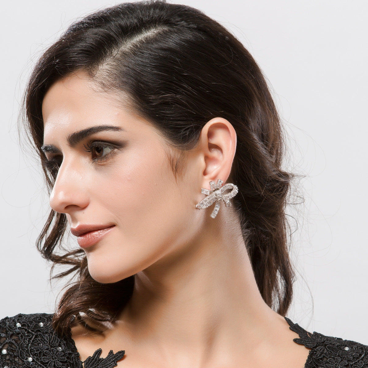 Dancing Knot Stud Bridal Earrings - Jera Paris Jewelry