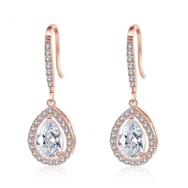 Rose Golden Elegance Earrings - Jera Paris Jewelry