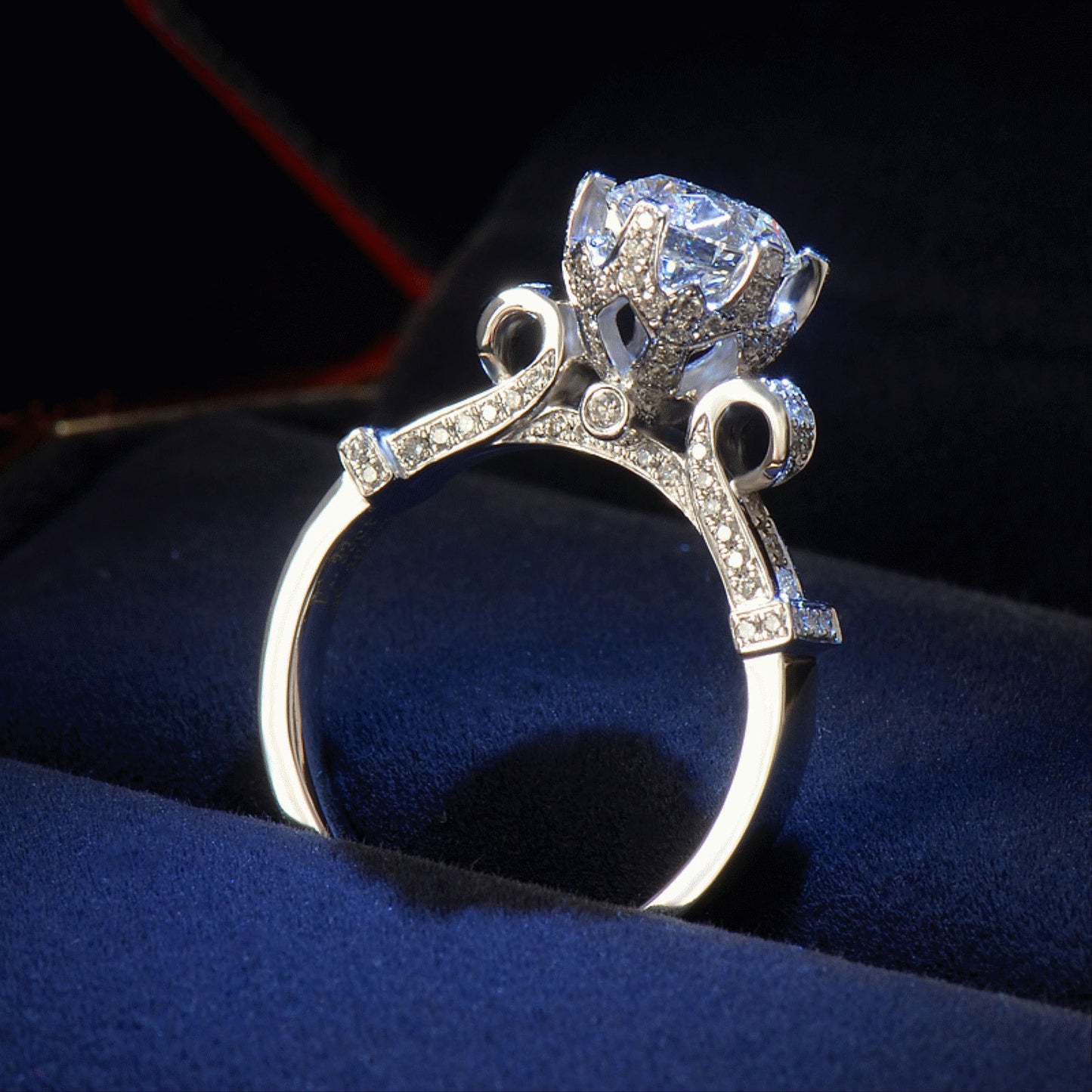 Avery Crown Princes Cushion Ring - Jera Paris Jewelry