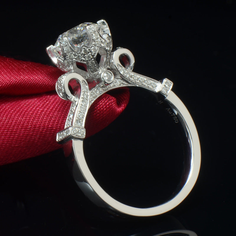 Avery Crown Princes Cushion Ring - Jera Paris Jewelry