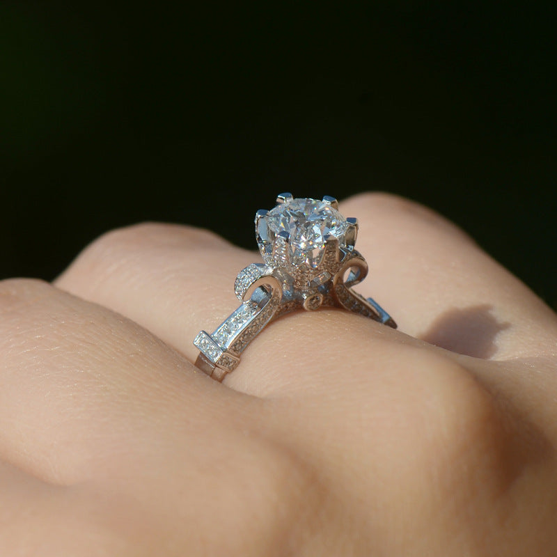 Avery Crown Princes Cushion Ring - Jera Paris Jewelry