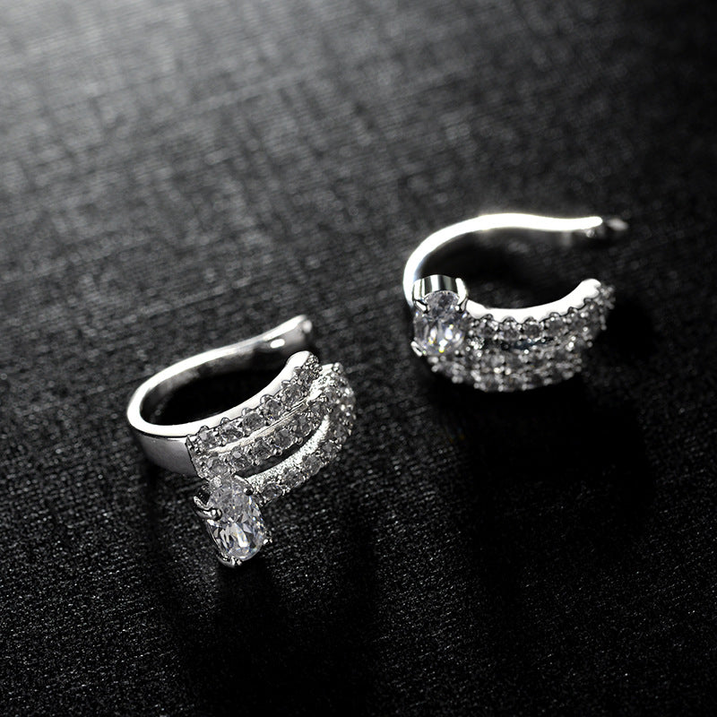 Ode Pave Clips Ear Cuff Earrings - Jera Paris Jewelry