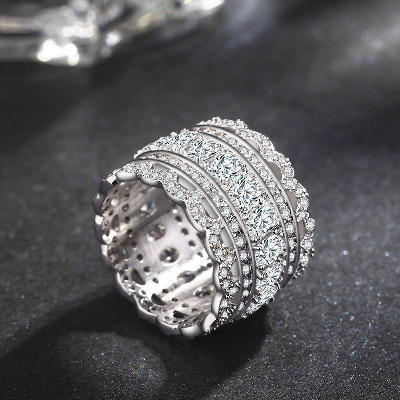 Lace Platinum Style Band Ring - Jera Paris Jewelry