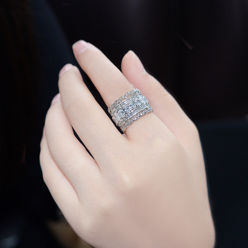Lace Platinum Style Band Ring - Jera Paris Jewelry
