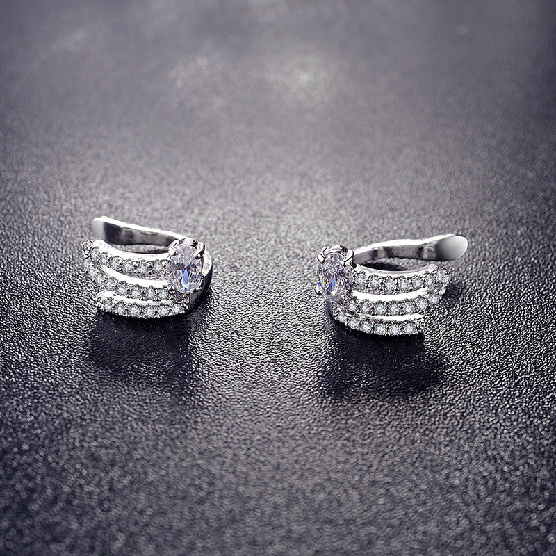 Ode Pave Clips Ear Cuff Earrings - Jera Paris Jewelry