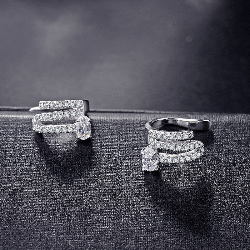 Ode Pave Clips Ear Cuff Earrings - Jera Paris Jewelry