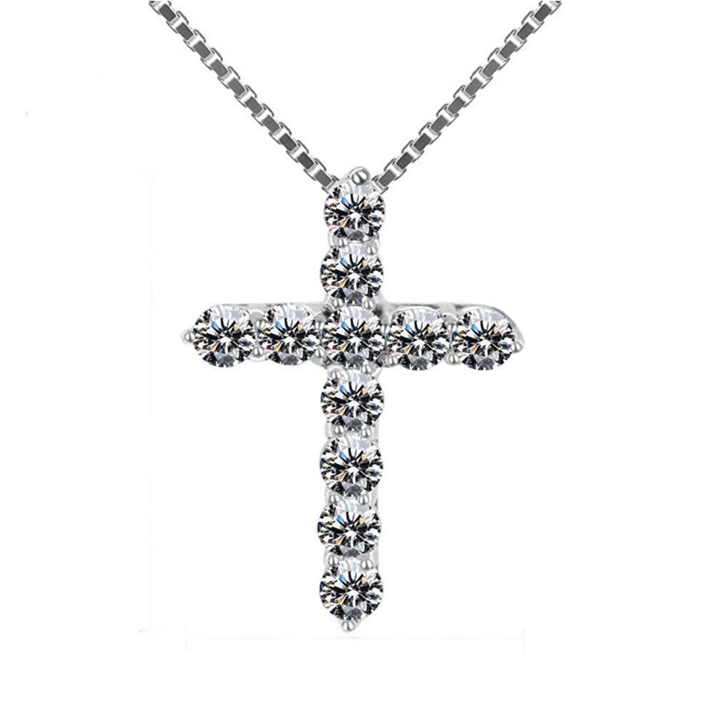 Cross Platinum Style Necklace - Jera Paris Jewelry