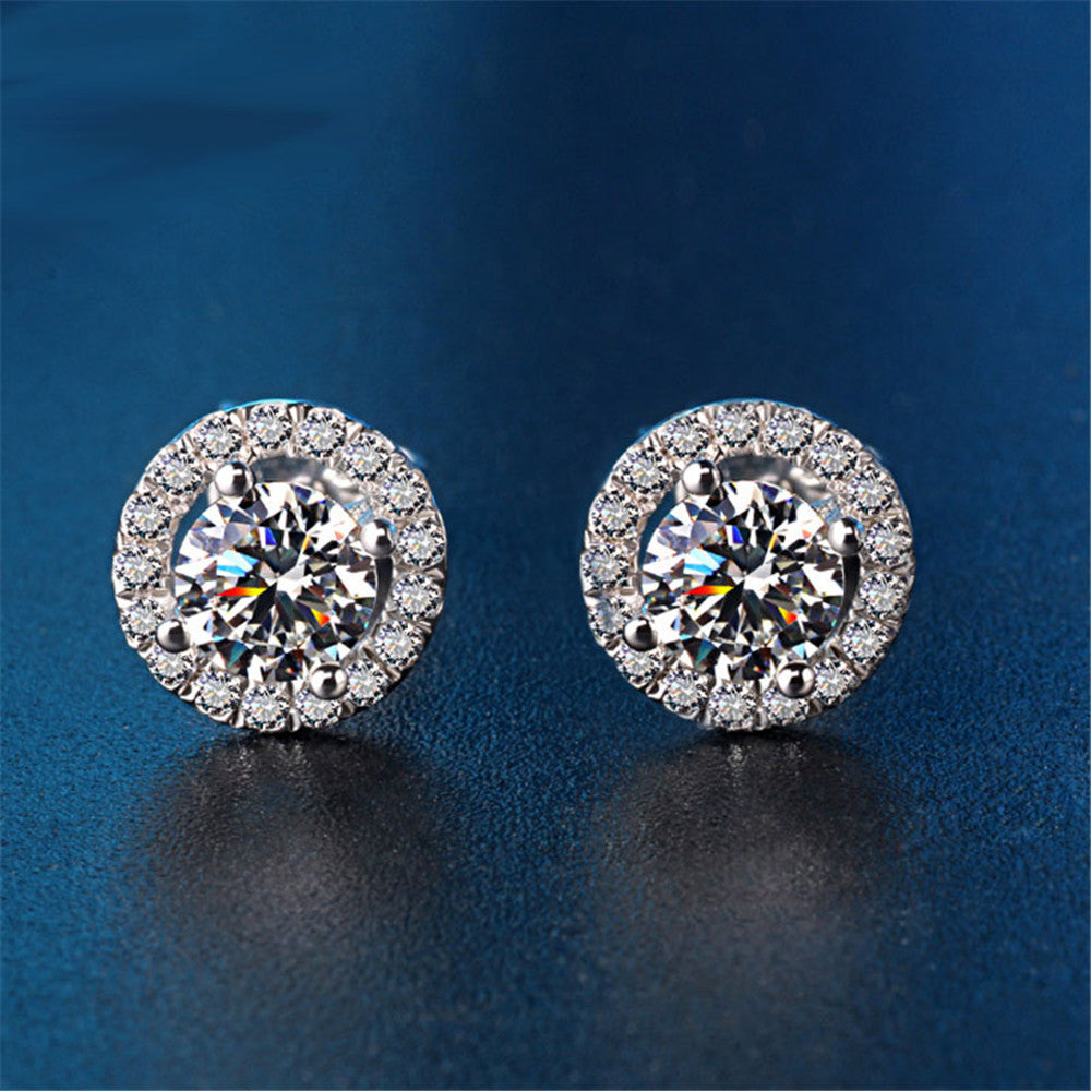 Marie Platinum Style Stud Earrings - Jera Paris Jewelry