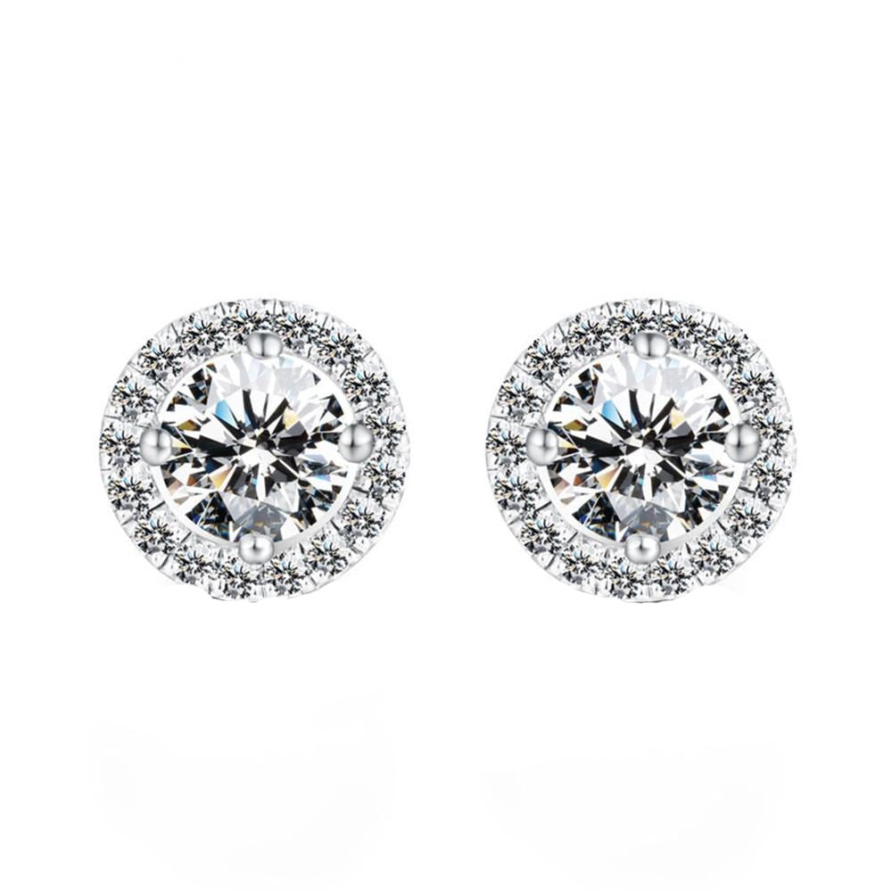 Marie Platinum Style Stud Earrings - Jera Paris Jewelry