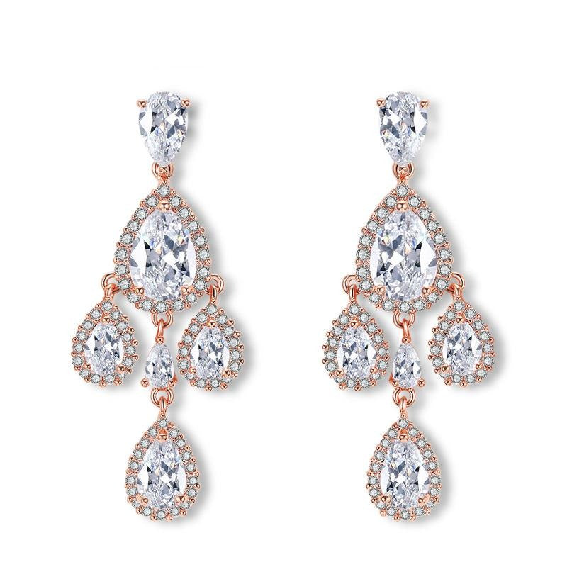 Lizette Bridal Classic Drop Earrings - Jera Paris Jewelry
