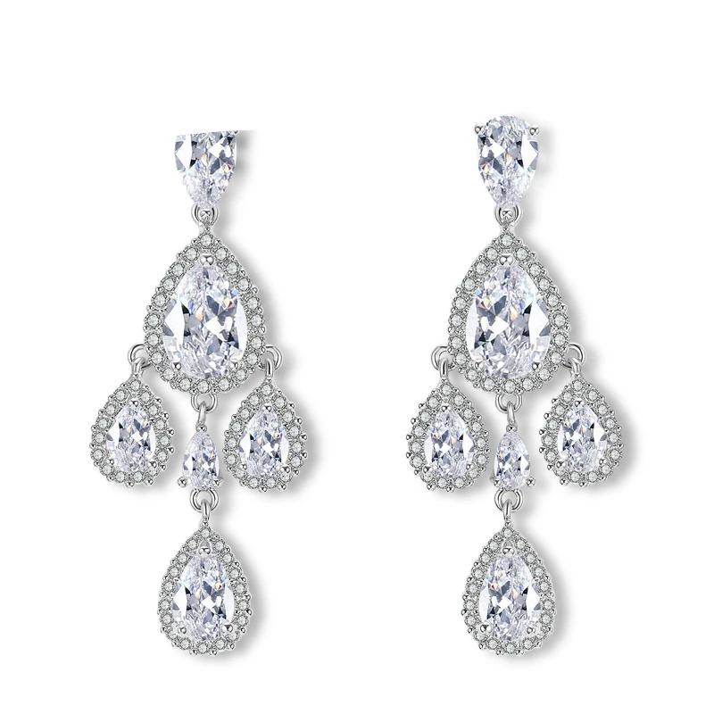 Lizette Bridal Classic Drop Earrings - Jera Paris Jewelry