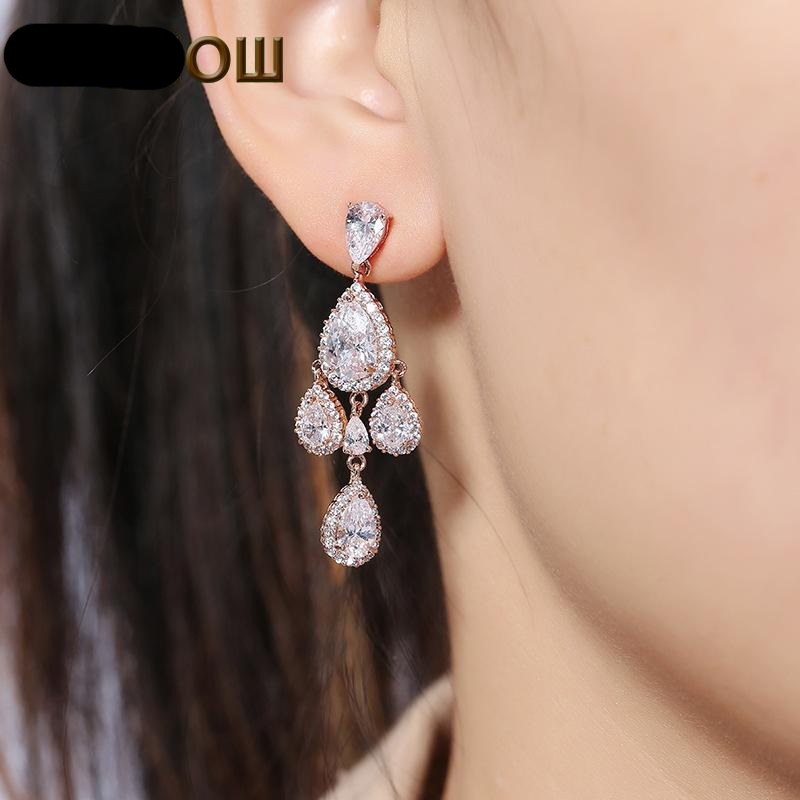 Lizette Bridal Classic Drop Earrings - Jera Paris Jewelry