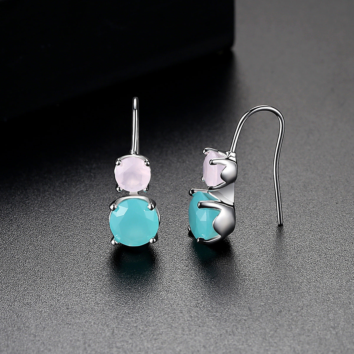 Dually Topaz Crystal Drop Earrings - Jera Paris Jewelry