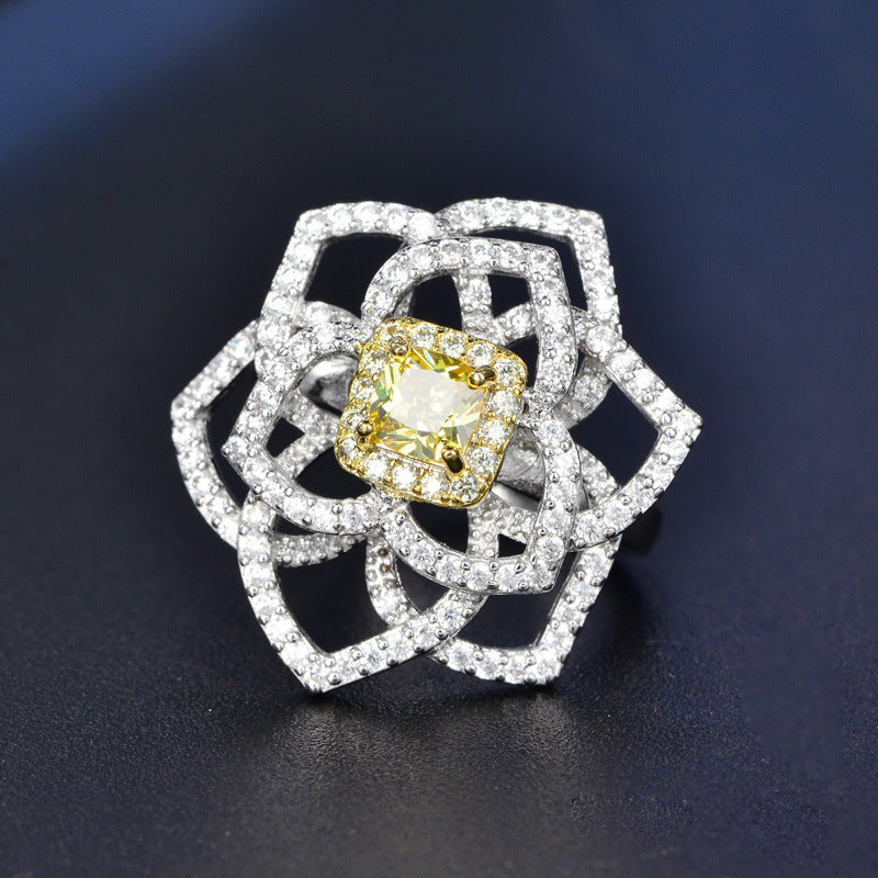 Flora Yellow Diamond Style Ring - Jera Paris Jewelry