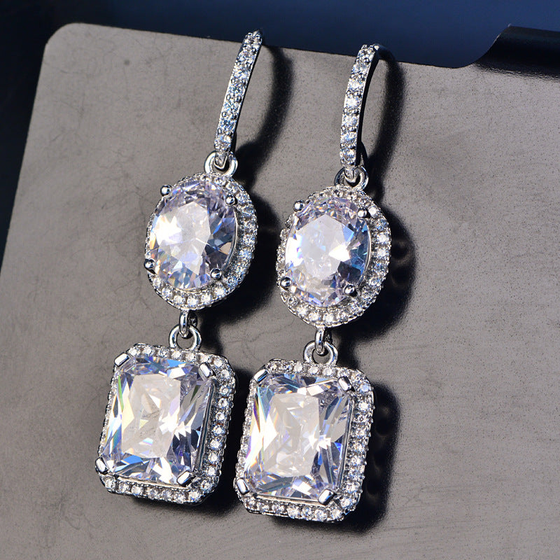 Lilou Lux Bridal Drop Earrings - Jera Paris Jewelry