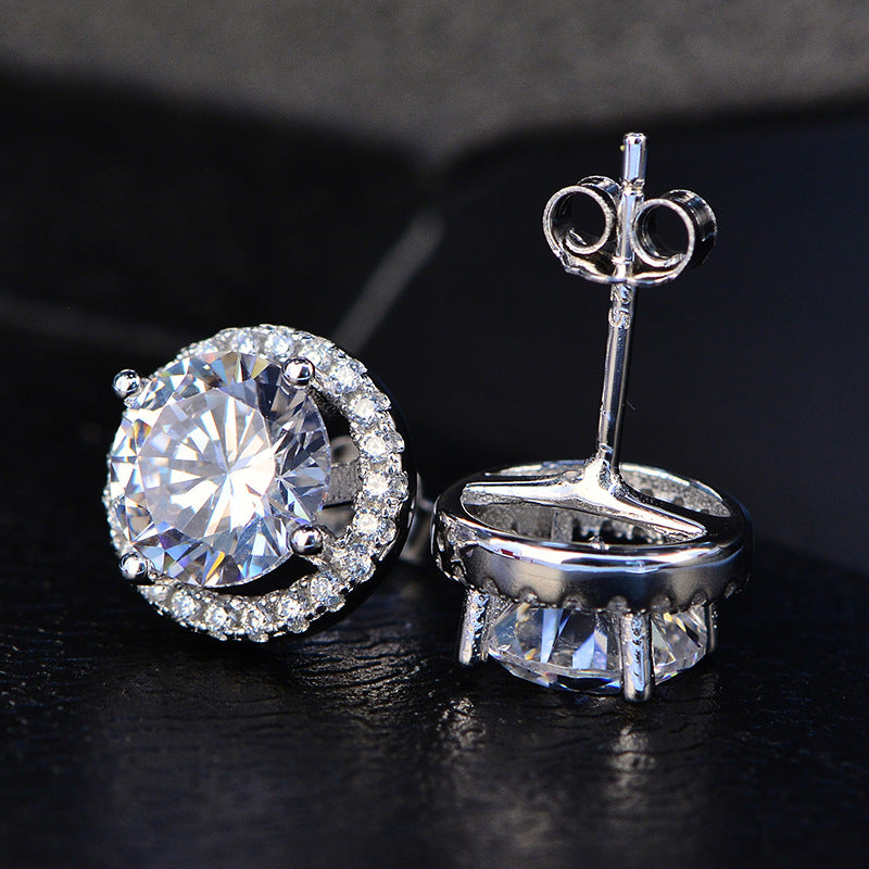 Marie Platinum Style Stud Earrings - Jera Paris Jewelry