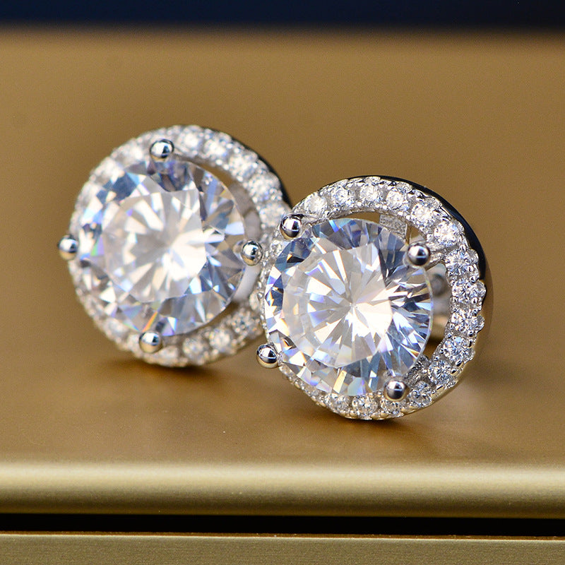 Marie Platinum Style Stud Earrings - Jera Paris Jewelry